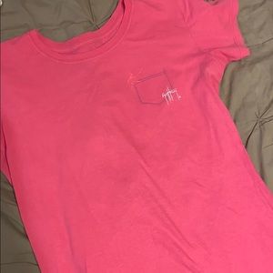 Pink guy Harvey shirt